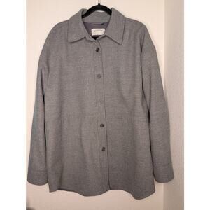 Babaton by Aritzia Pelli Gray Textured Shacket L MSRP 148